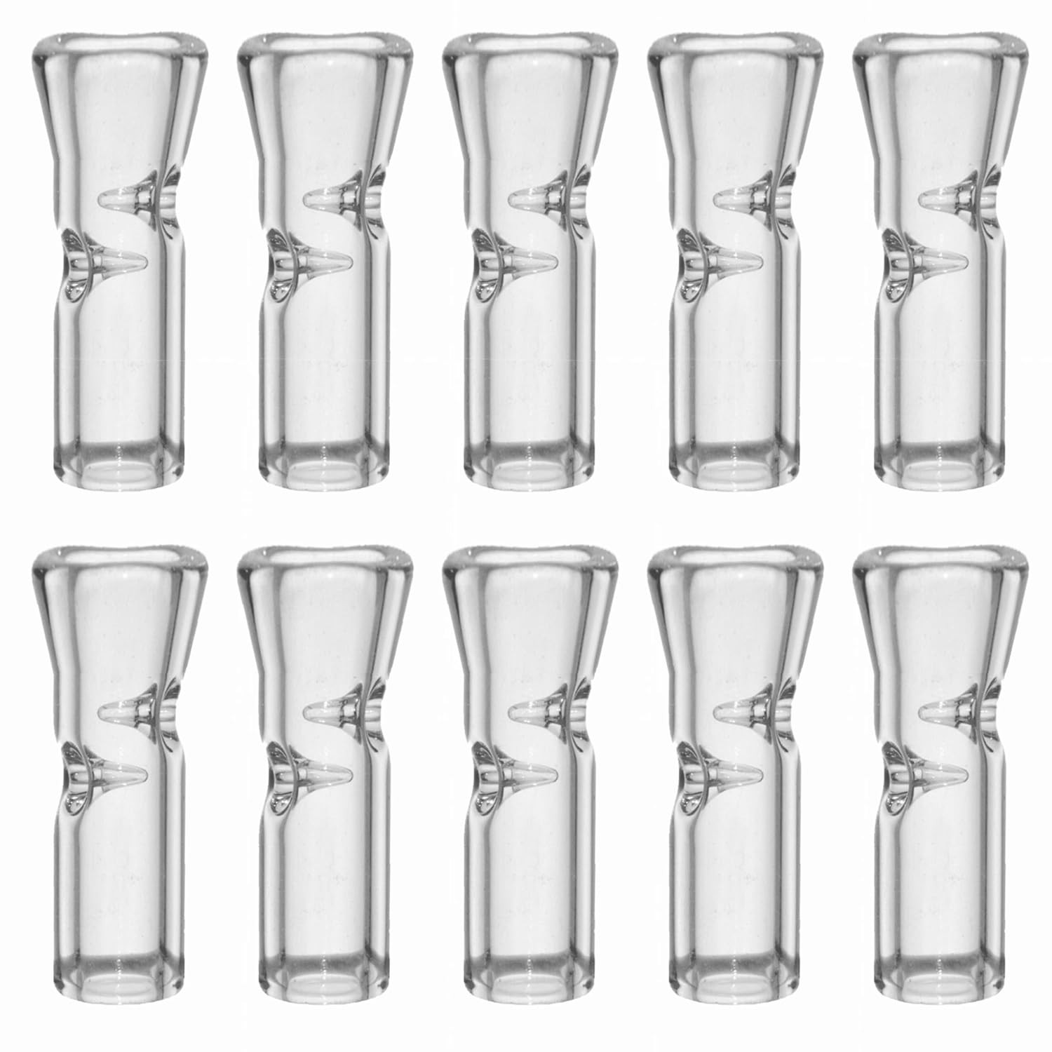 Reusable Glass Filter Tips Mouthpieces, Glass Tip Ø9mm Outer Diameter 35mm Leng