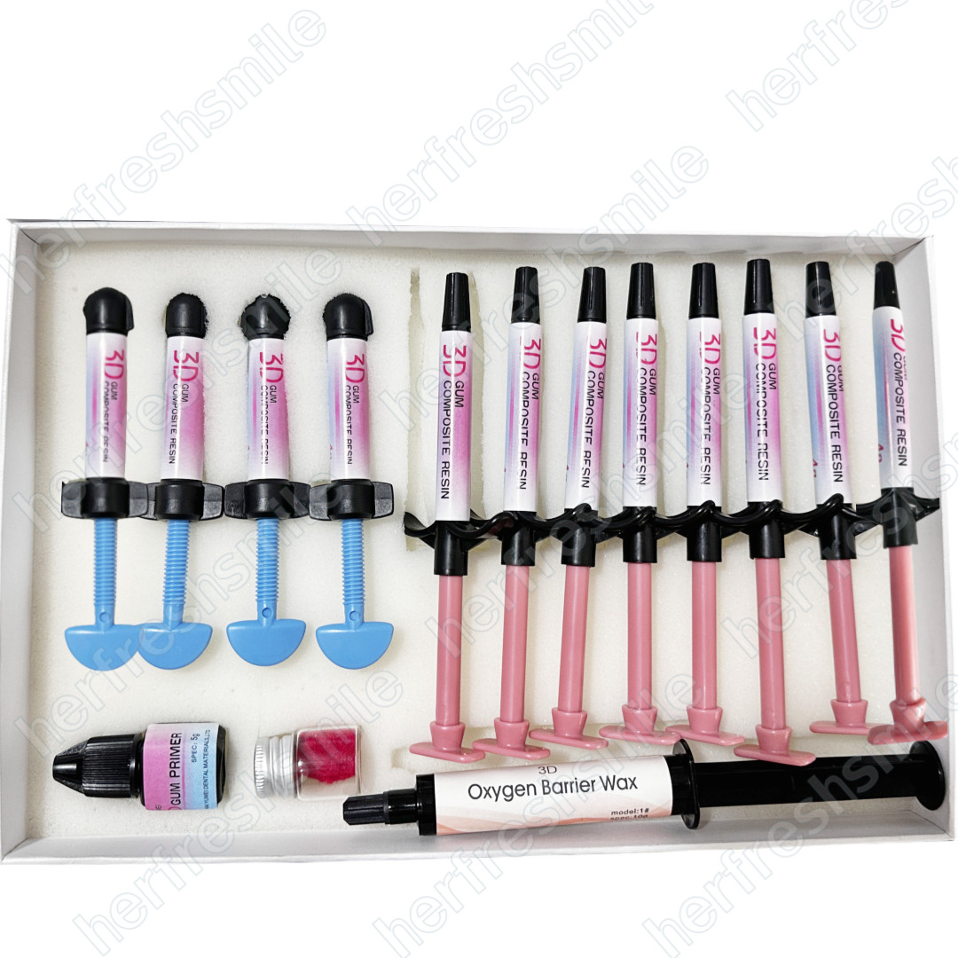 Gingiva Pink Resin Dental Beauty Gum Composite Highly 3D Aesthetic Color Guide