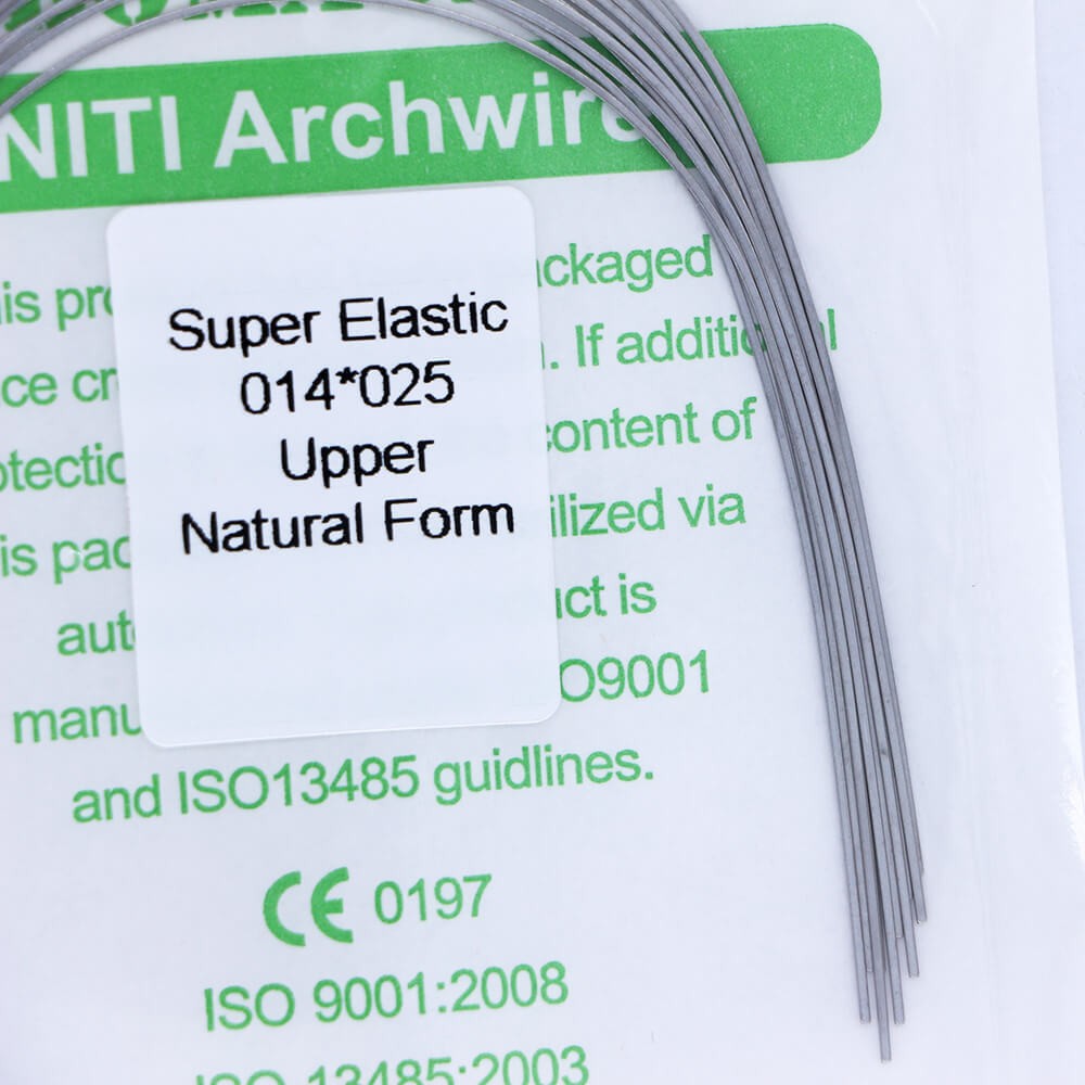 1×Dental Orthodontic Super Elastic Niti Rectangular Arch Wire Natural 14×25Upper