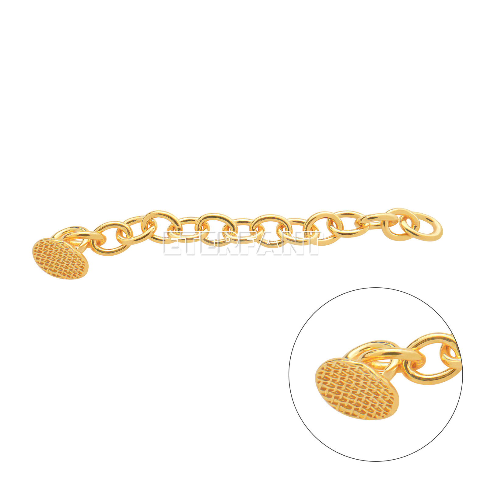 ETERFANT Dental Ortho Lingual Button Traiction Chains Round Plated Silver/Gold