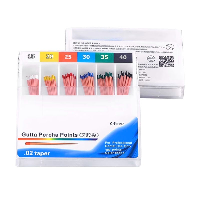 10Packs Dental Gutta Percha Point Absorbent Paper Points Taper 02/04/06 15-40#