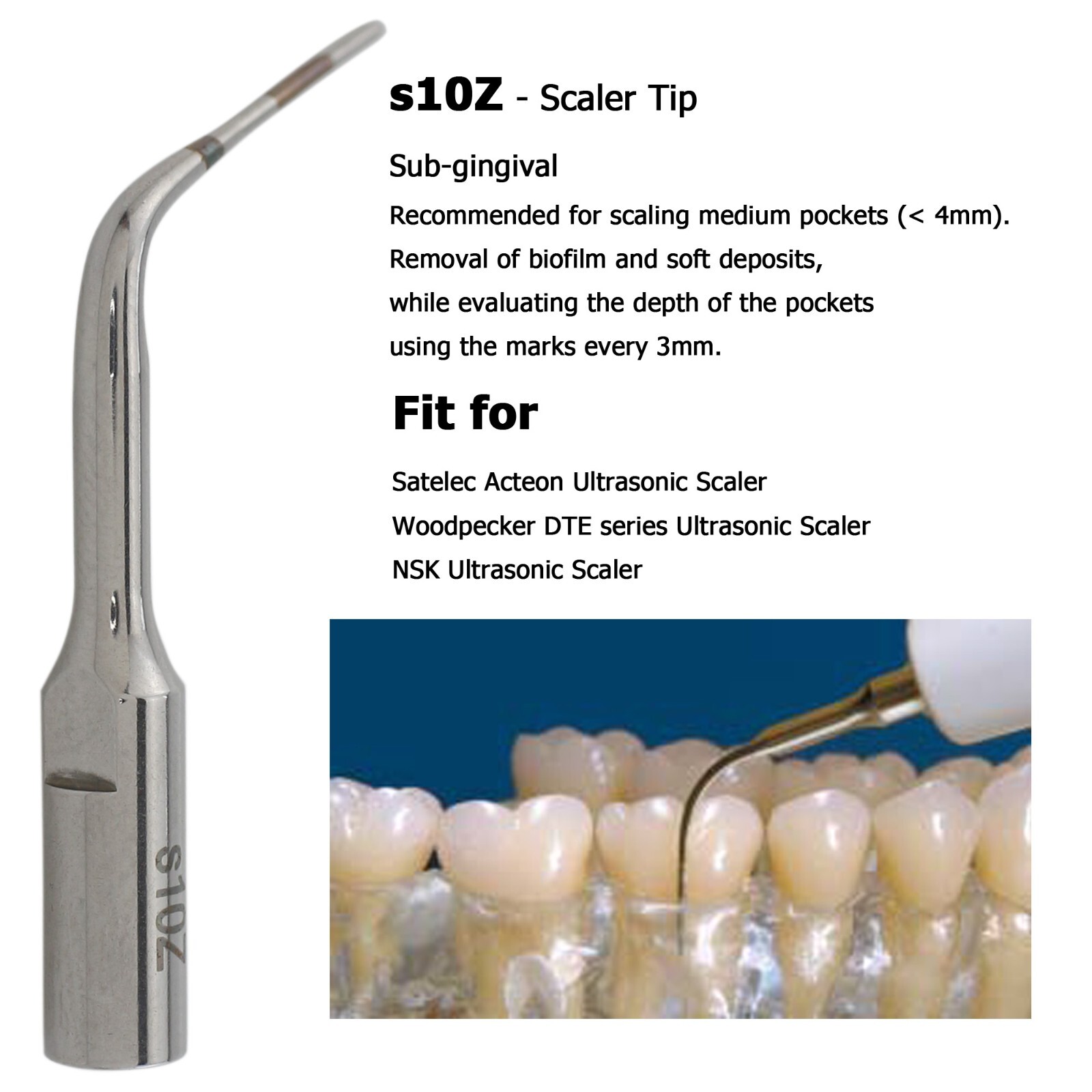 Satelec Acteon Suprasson P5 NEWTRON B LED Handpiece Dental Ultrasonic Scaler Tip