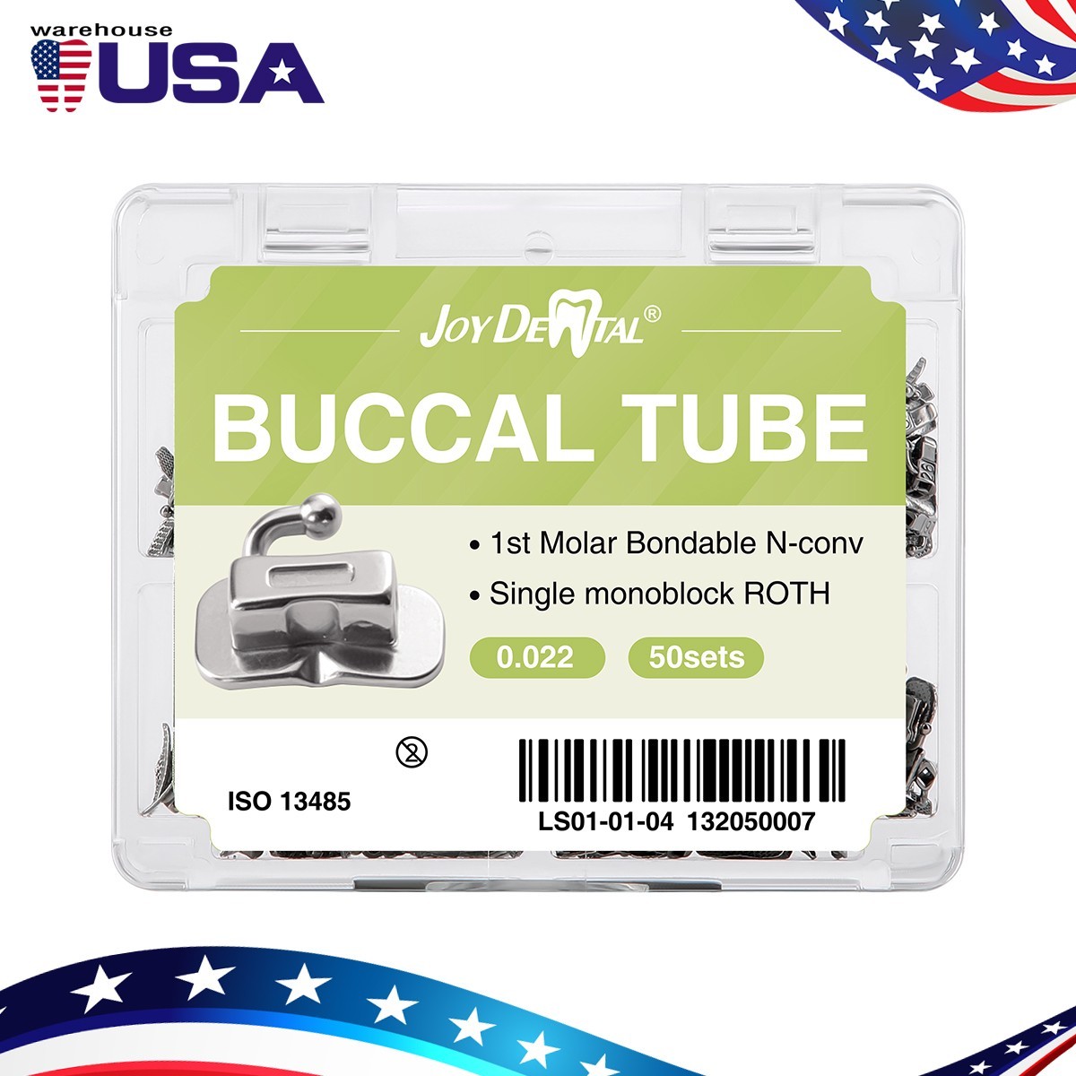 AZDENT Dental Orthodontic Buccal Tubes 1st 2nd Molar Tube Roth MBT 022 Bondable