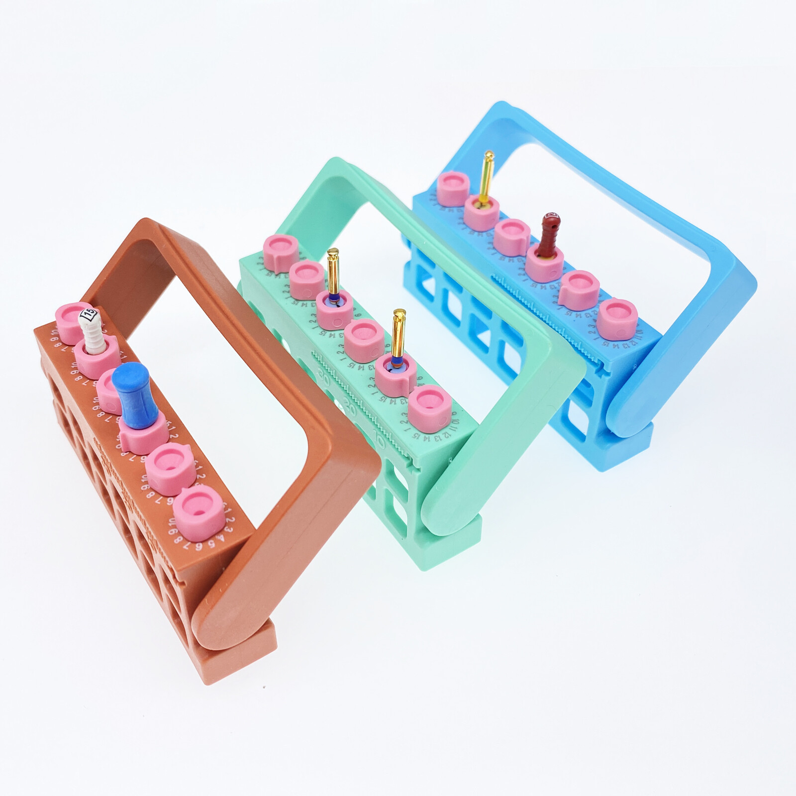 Dental 6/10/20 Holes Endo Files Holder With Memory Autoclavable Box Endodontic
