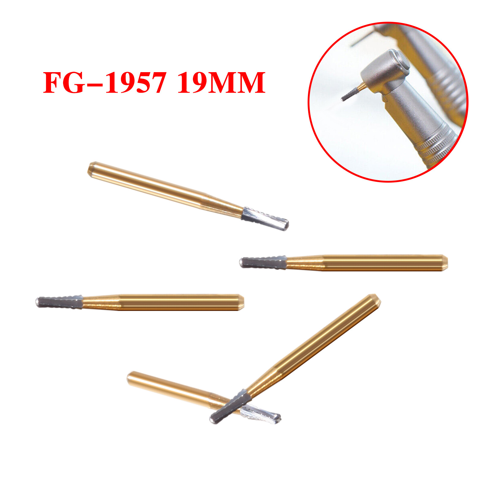 10-100*Dental Tungsten Steel Carbide Crown Cutting Bur For High Speed FG-1957 SA