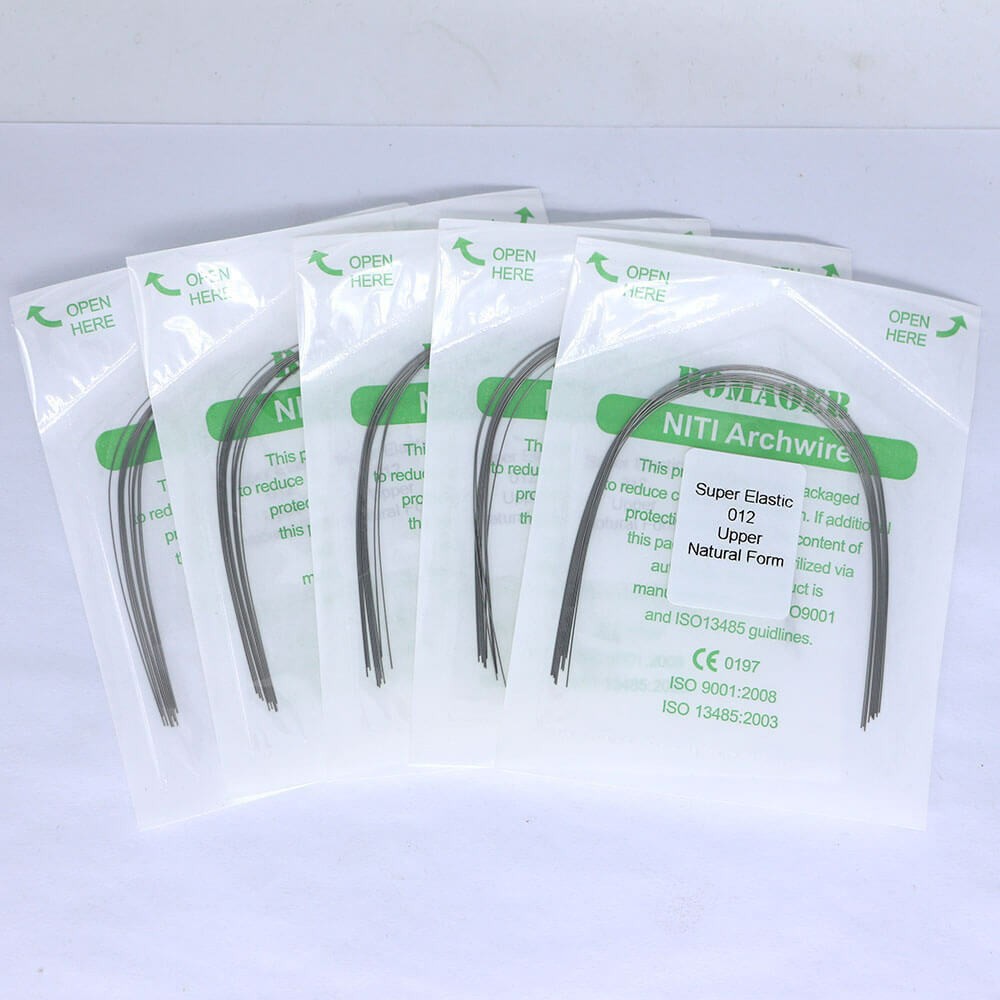 100 Packs Dental Ortho Niti Super Elastic Round Arch Wire Nature Form 012 Upper
