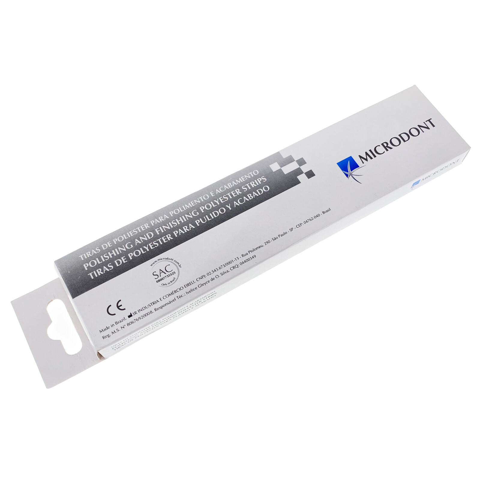Microdont Dental Polishing Strips Polyester 170*4mm (1-side) 100 per Box