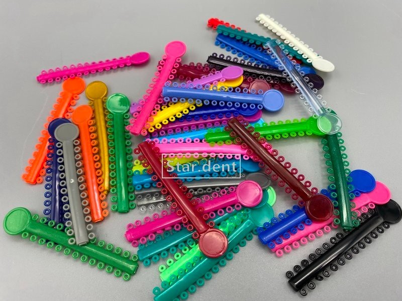 1040Pcs Dental Orthodontic Ligature Ties Elastic Rubber Bands For Bracket Brace