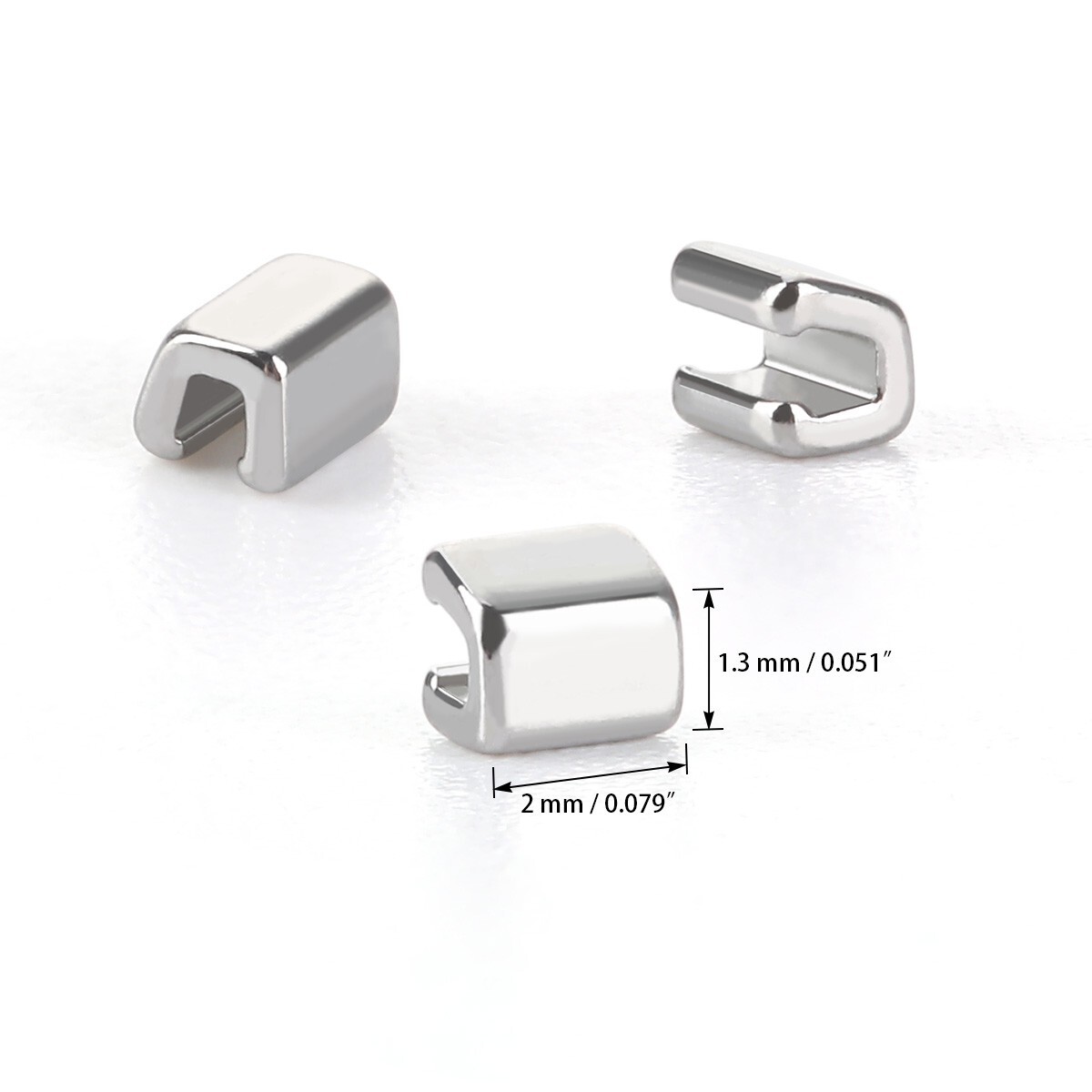 100pcs AZDENT Dental Orthodontic Stainless Steel Brackets Crimpable Hook Stops