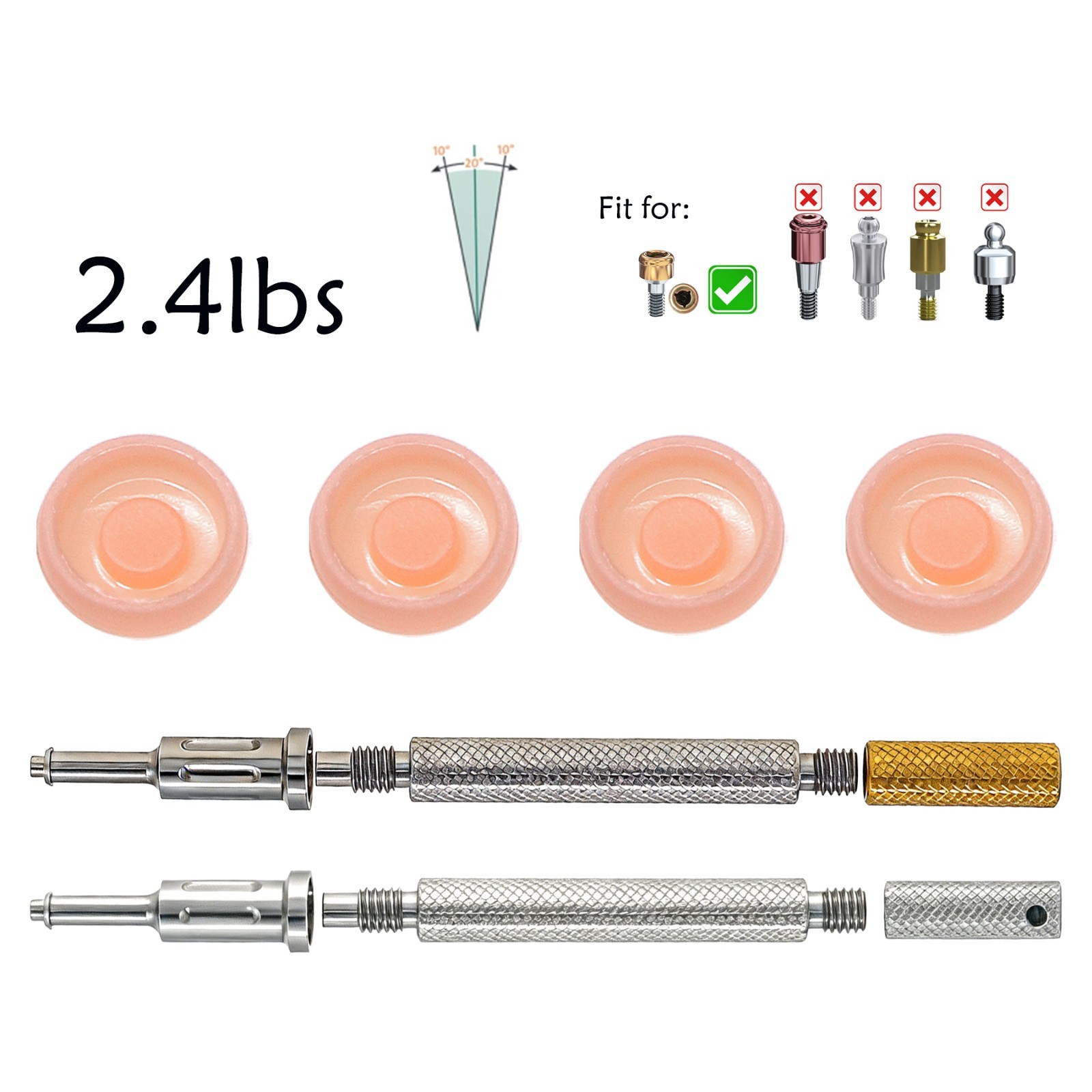 US Implant Universal 2.4lbs Retention Cap Insertion Extraction Remove Core Tool