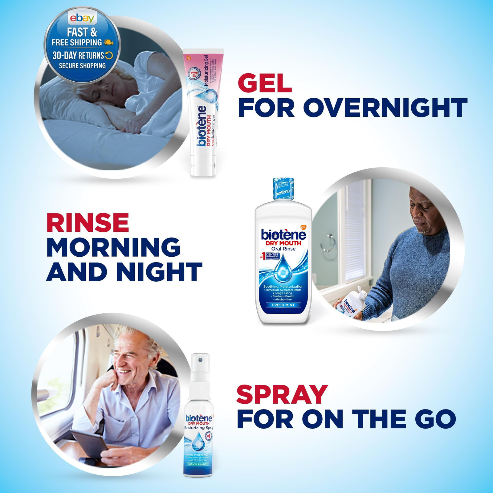 Dry Mouth Spray and Moisturizing Gel, 1 Kit | Dry Mouth Management, Medicare Adv