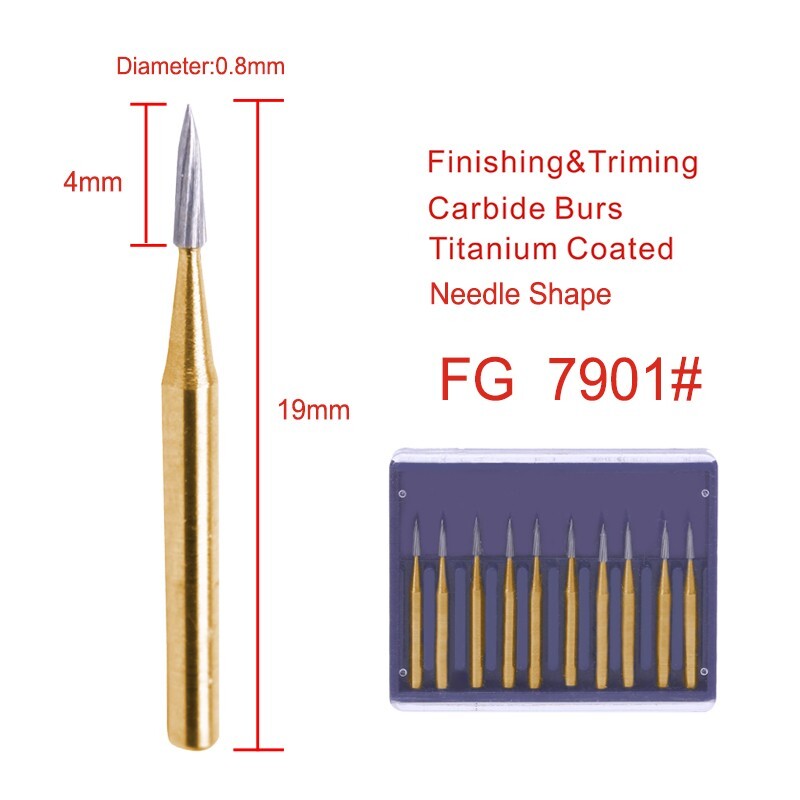 AZDENT Dental Tungsten Carbide Bur FG Dills Round Type For High Speed Handpiece