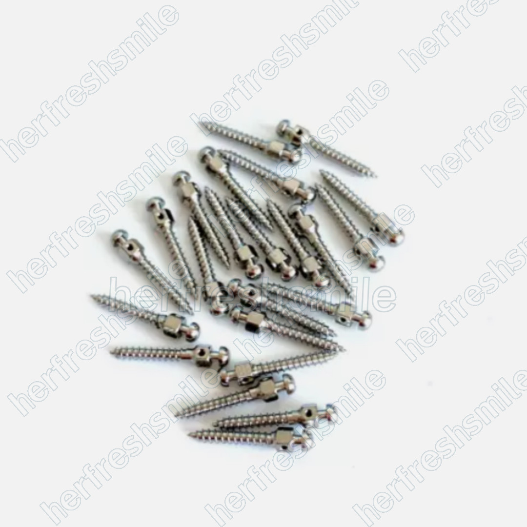 10Pcs Dental Mini Implant Micro Screws Titanium TC4 Screw TAS Anchorage 14 Sizes