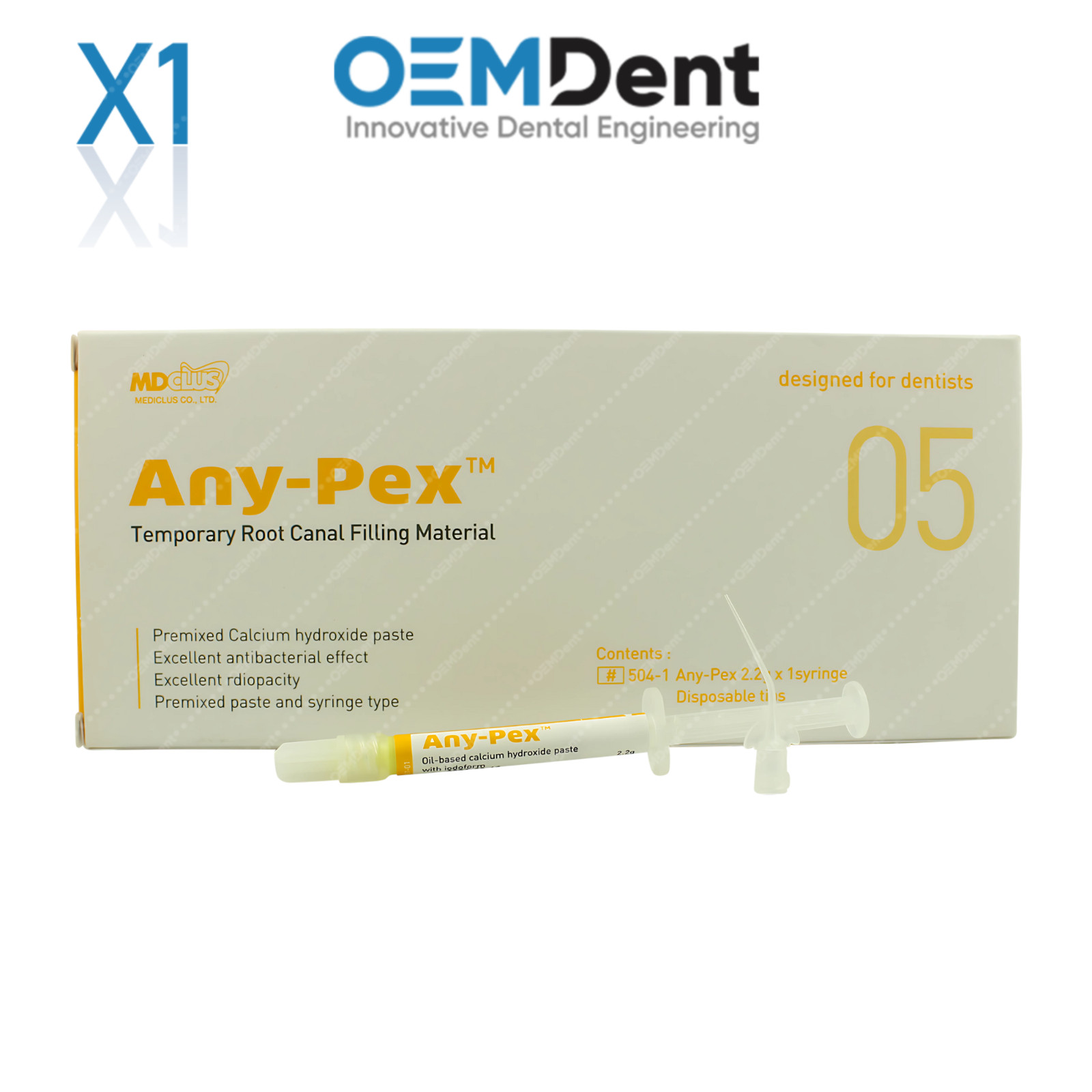 Any-Pex™ Temporary Ro0t Canal Filling Material 2.2g Syringe Intracanal Dressing