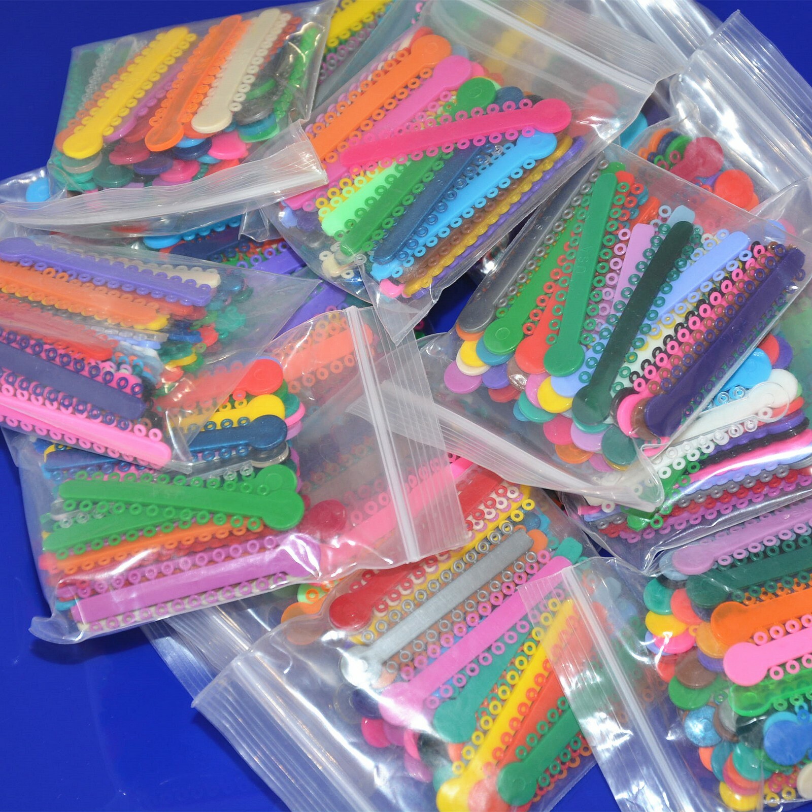5 Packs Dental Elastics Ligature Ties Rubber Bands Mixed Color 1008Pcs/Pack