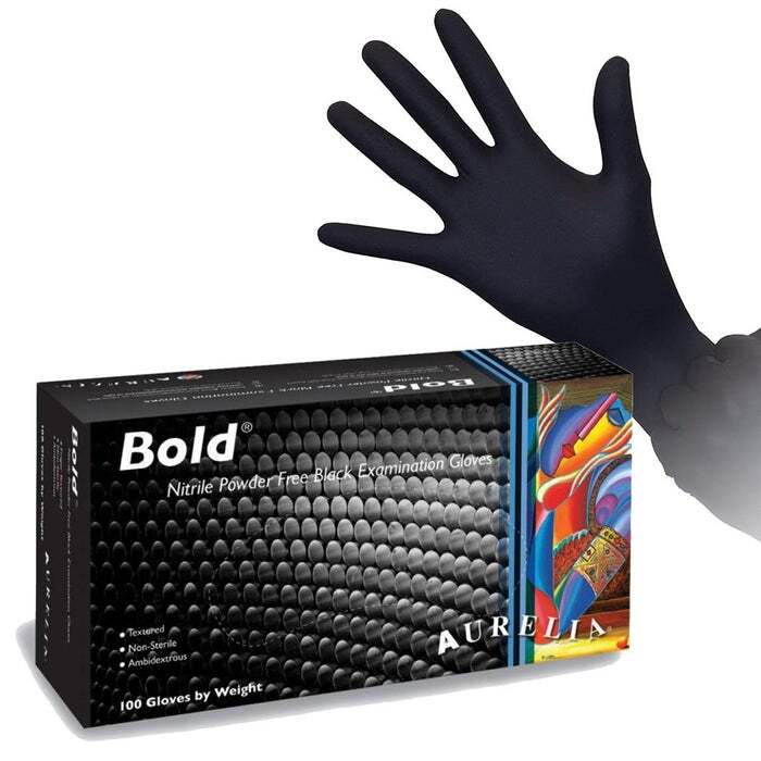 Black Nitrile Exam Gloves – Disposable Latex & Powder Free, Medical Rubber Food