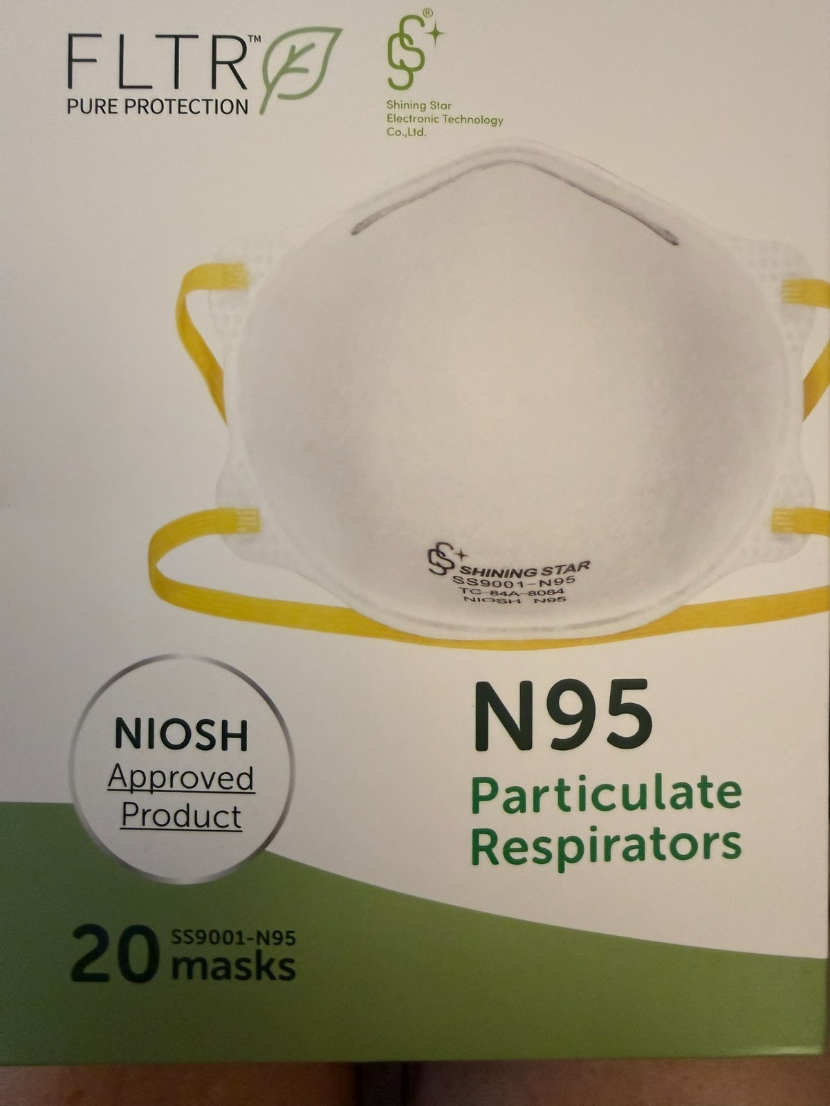FLTR Pure Protection NIOSH N95 Particulate Respirators 20pk New in box