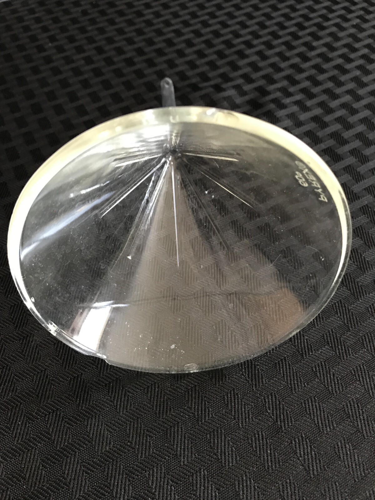 (2) Corning Pyrex Glass 100mm ID 60° Angle Fluted Filling Funnel 6180-100 Chips