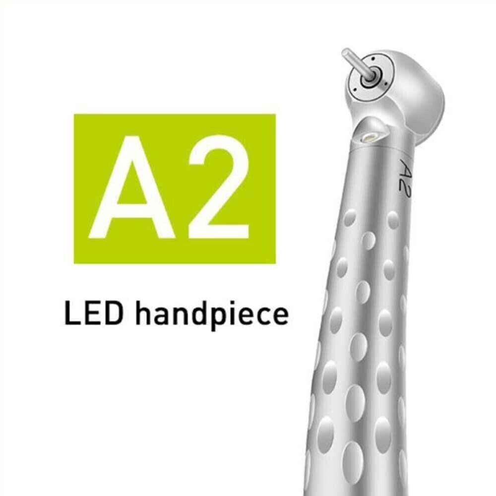 Apple Dental A2 LED High Speed Turbine 2 Hole Handpiece Push Button Triple Water