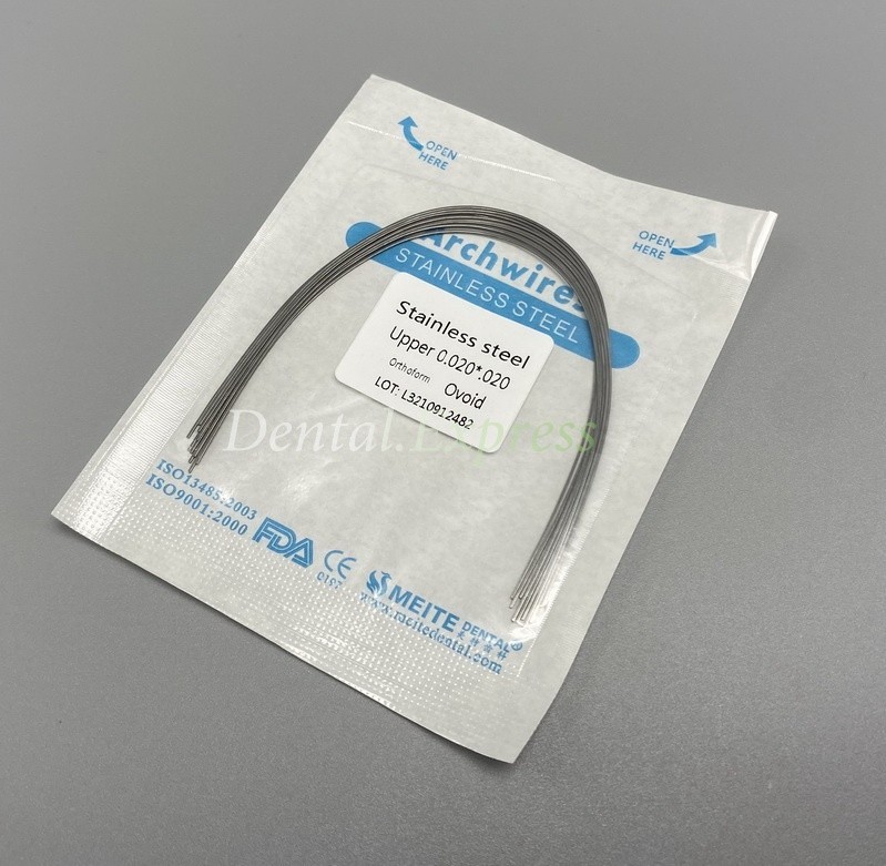Dental S.S Orthodontic Arch Wire Stainless Steel Round Rectangular Ovoid Form