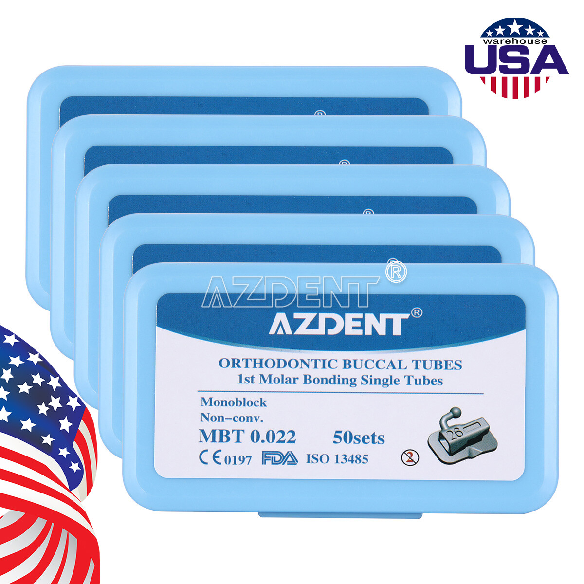 AZDENT Dental Temporary Tooth Crown Front Teeth Veneers 22# 23# 24# Mixed