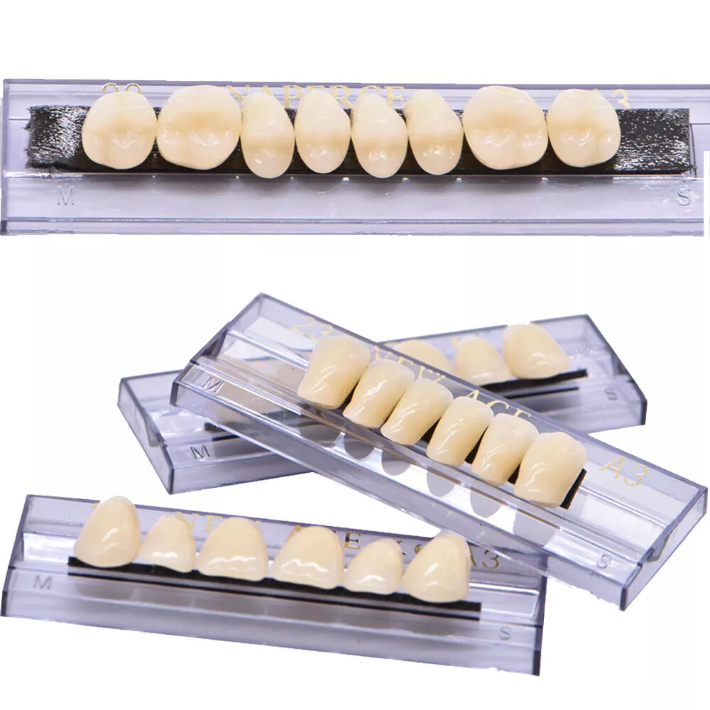 168Pcs Dental Acrylic Resin Denture A3#23 Shade Full Upper Lower False Teeth HOT