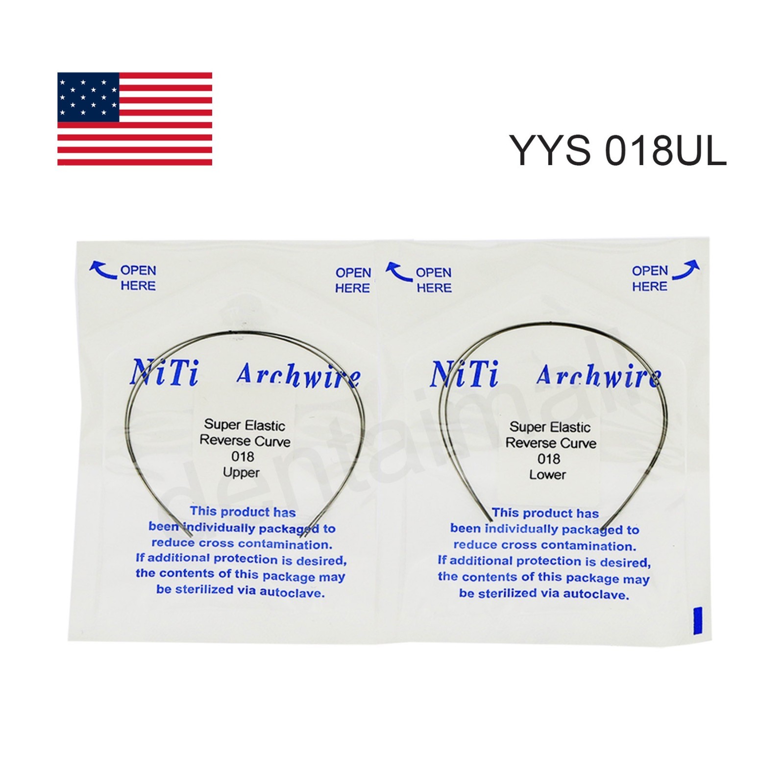 US Dental Orthodontic Reverse Curve Arch Wire Super Elastic NiTi Upper Lower