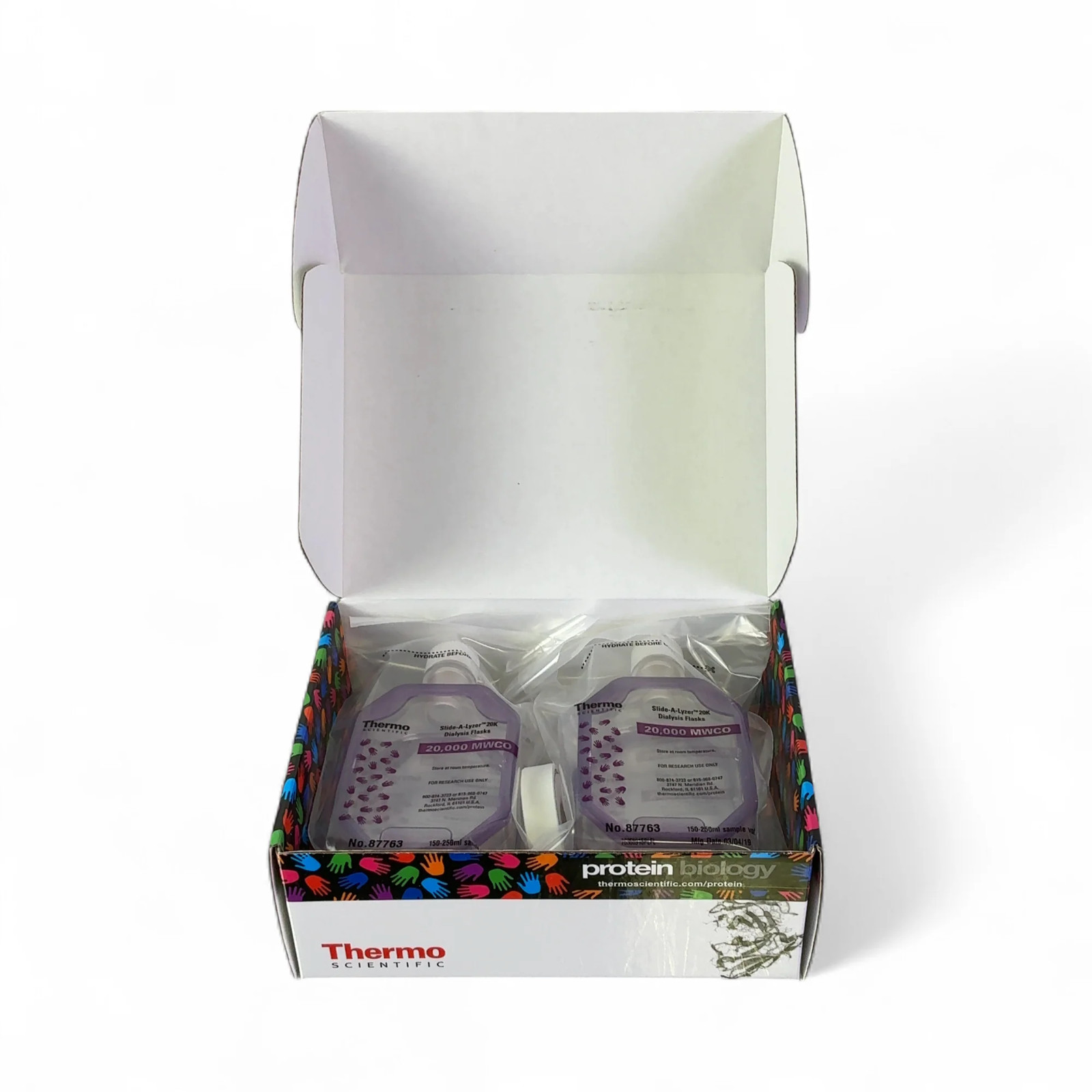 Thermo Scientific 87763 Slide-A-Lyzer Dialysis Flask Lot of 2 250mL NEW OPEN BOX