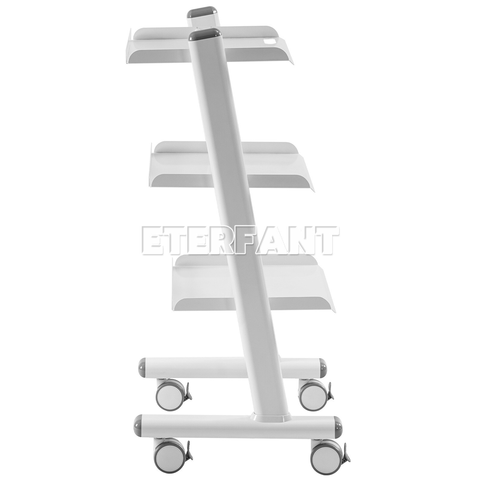 ETERFANT 3-Layer Dental Medical Trolley Stainless Steel Lab Mobile Rolling Cart