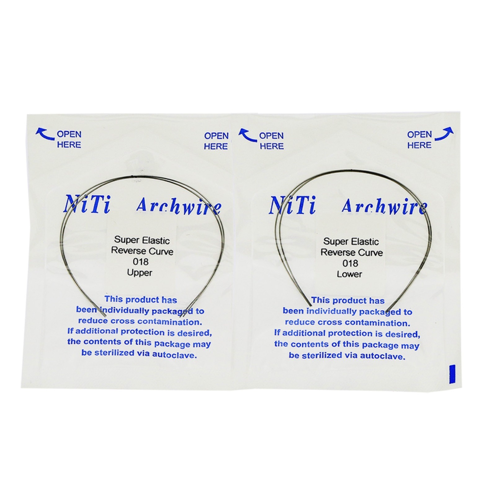 USDental Orthodontic Reverse Curve Arch Wire Super Elastic Niti Round Rect Wires