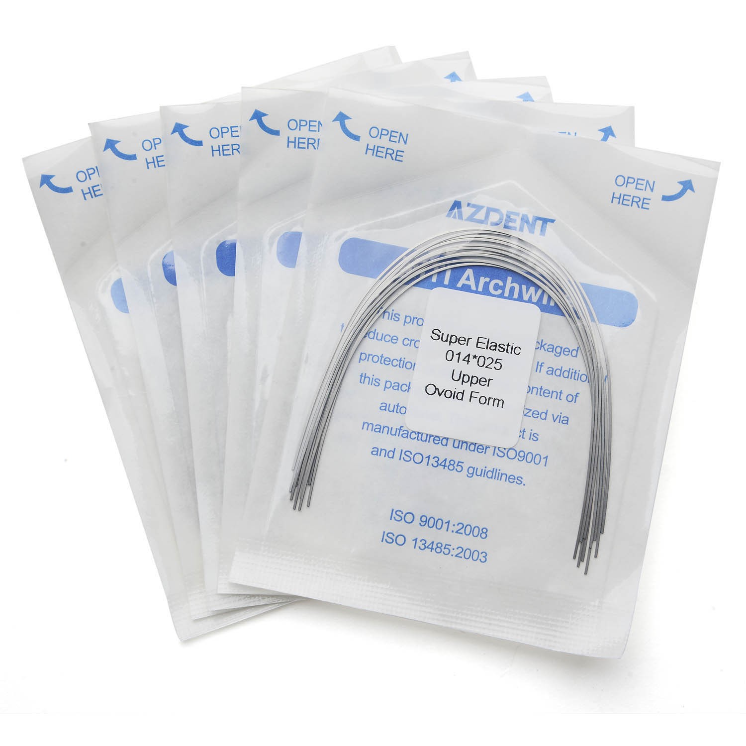 Dental Orthodontic Niti Reverse Curve Rectangular Arch Wires F Brackets Braces