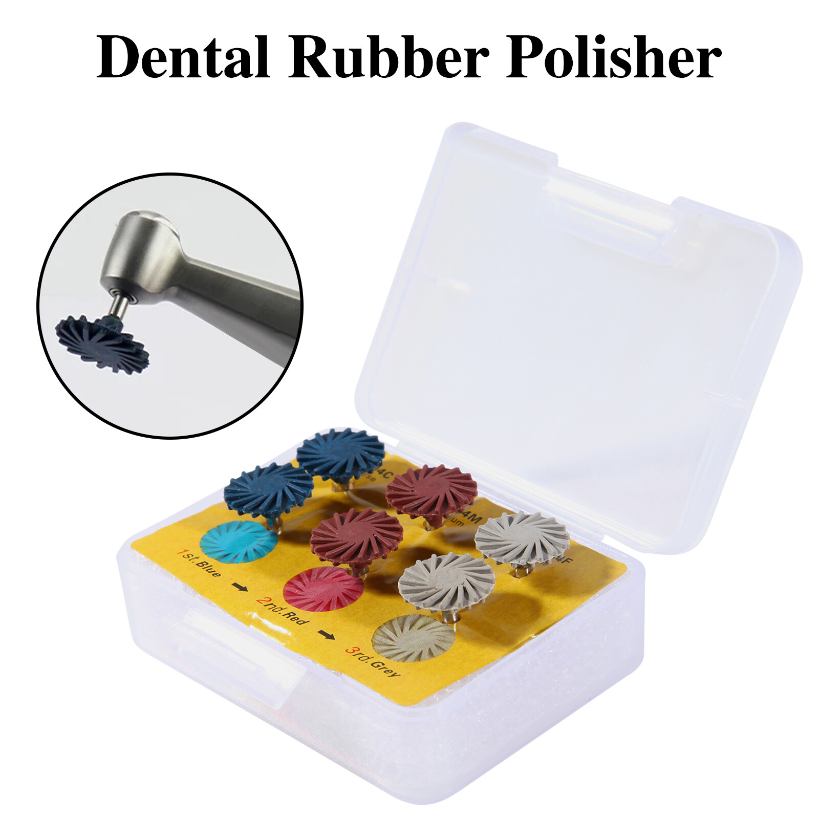 6pcs/box Dental Polish Kit Composite Resin Polishing Disc Spiral Polish Wheel