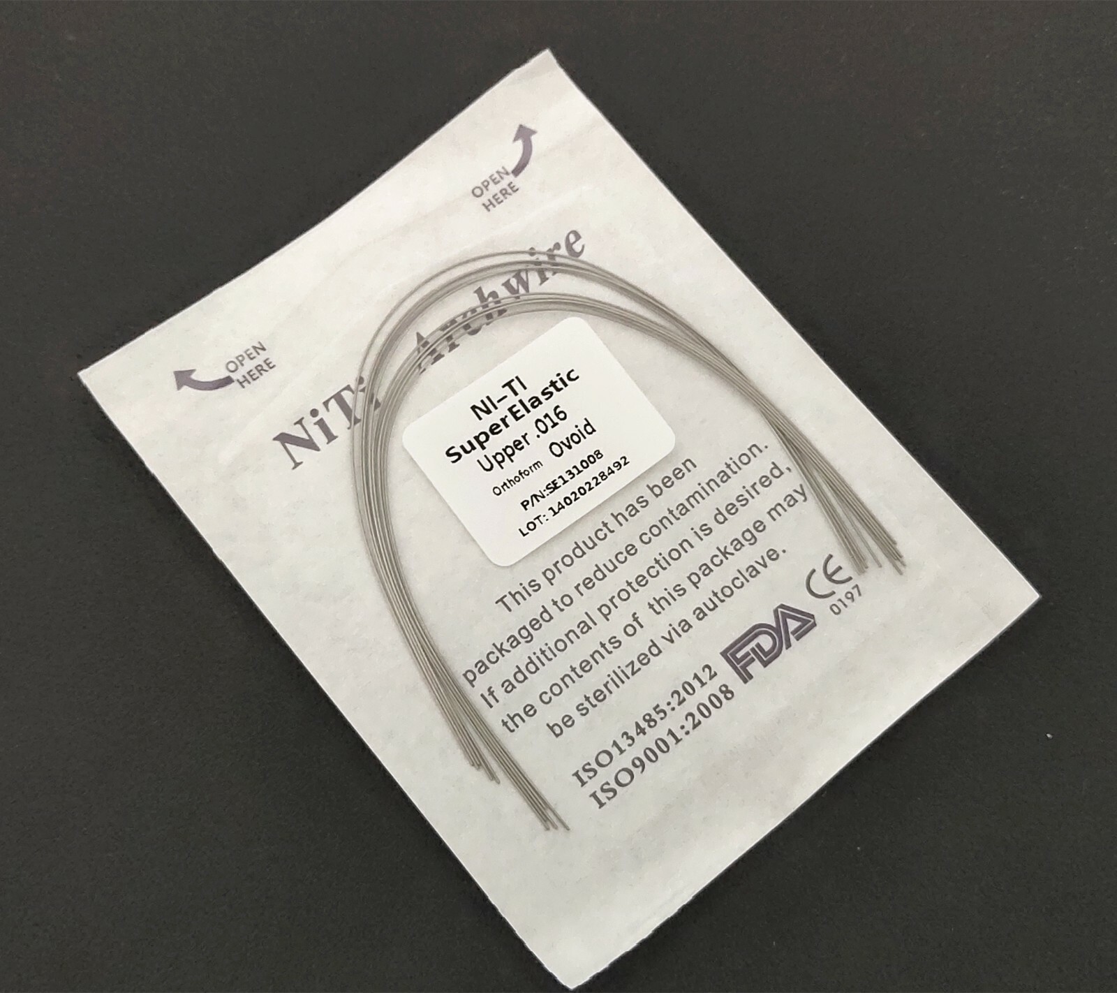 20Pks/200Pieces Dental Round Super Elastic Niti Arch Wires Ovoid Orthodontics