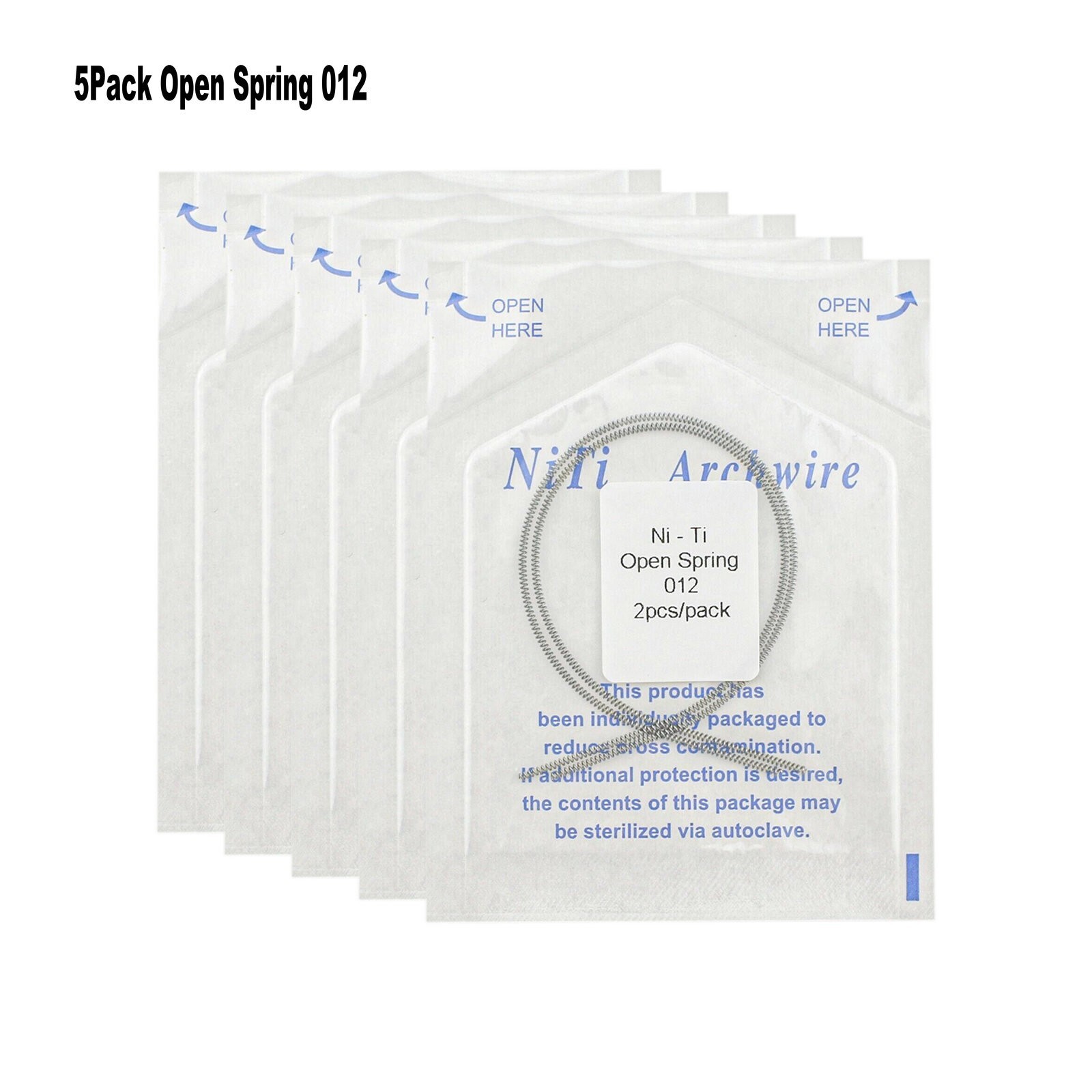 US 10Pcs Dental Orthodontic NiTi 0.012/0.010*180mm Open Coil Spring Medium Force