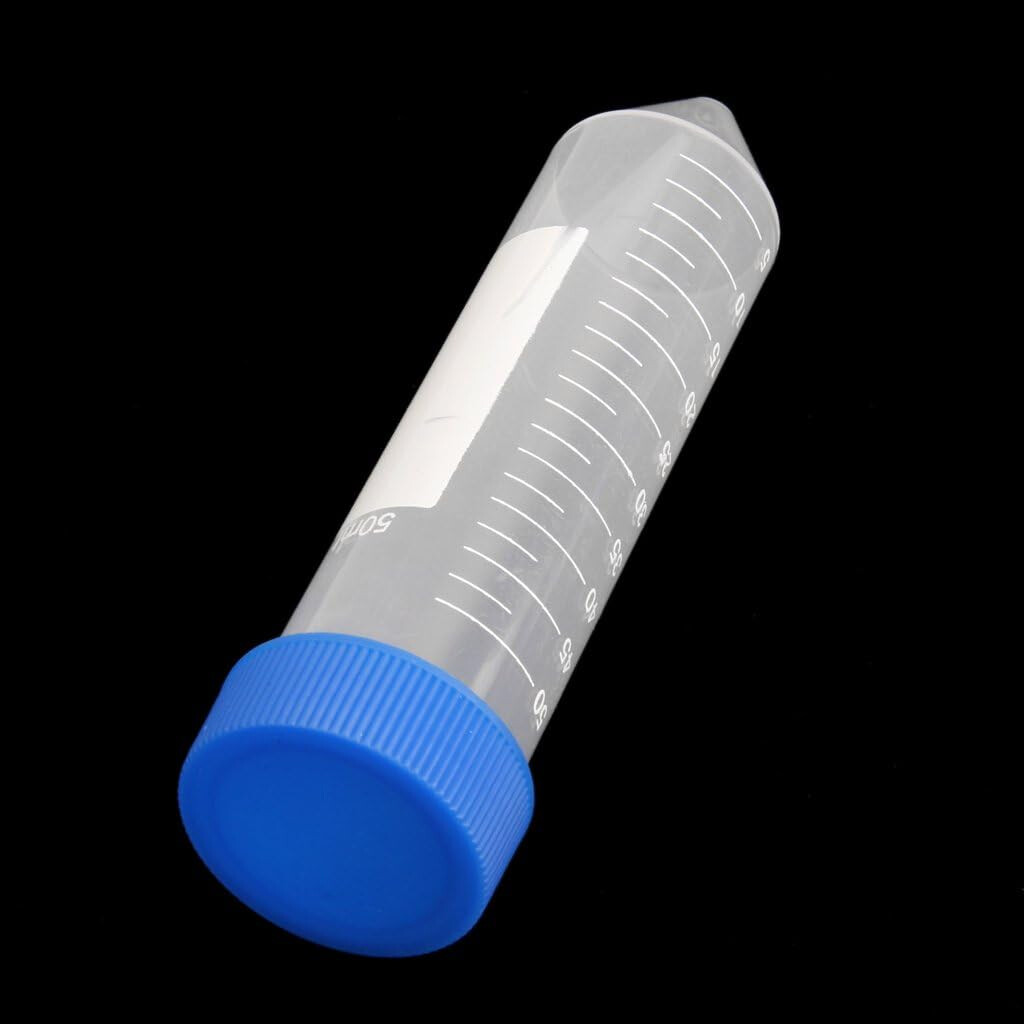 500PCS 50ml Plastic Centrifuge Tube Flat Top Screw Cap Gamma Sterile Graduated