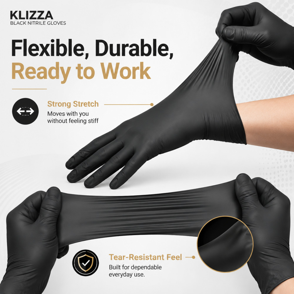 100-1000Count Disposable Nitrile Gloves 4.5Mil Powder Free Latex Free Exam Glove
