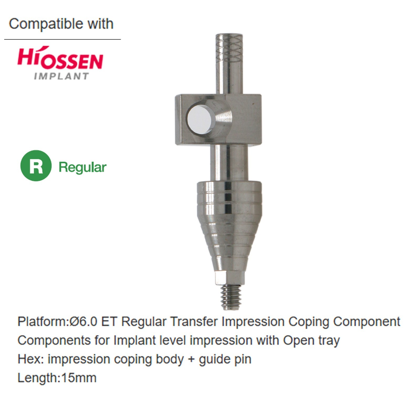 US Dental Impression open tray coping transfer Hiossen ET/Oss TS Hex Regular fit