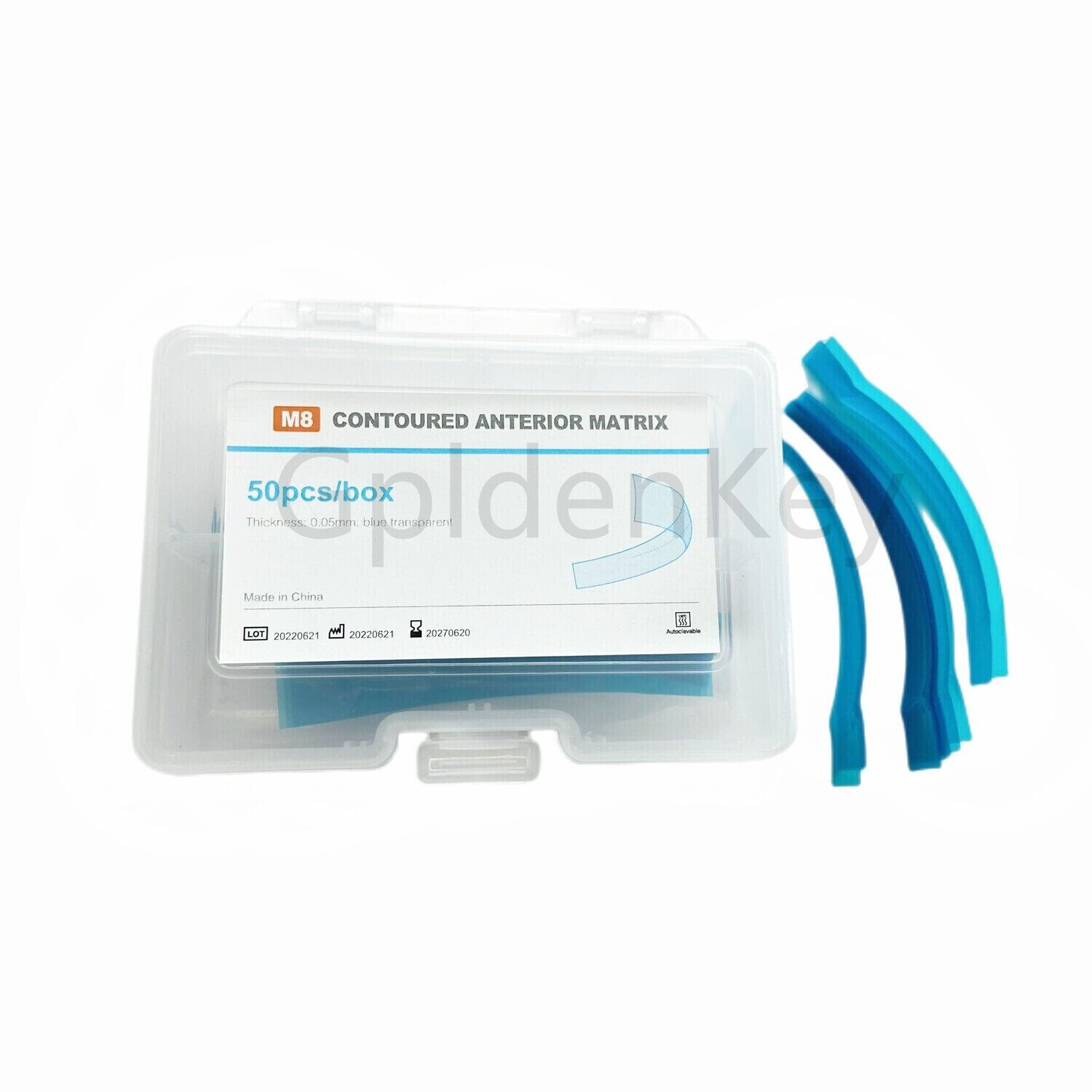 Dental Blue Strip Anterior Restoration Matrix Composite Resin Matrices 50Pcs/box