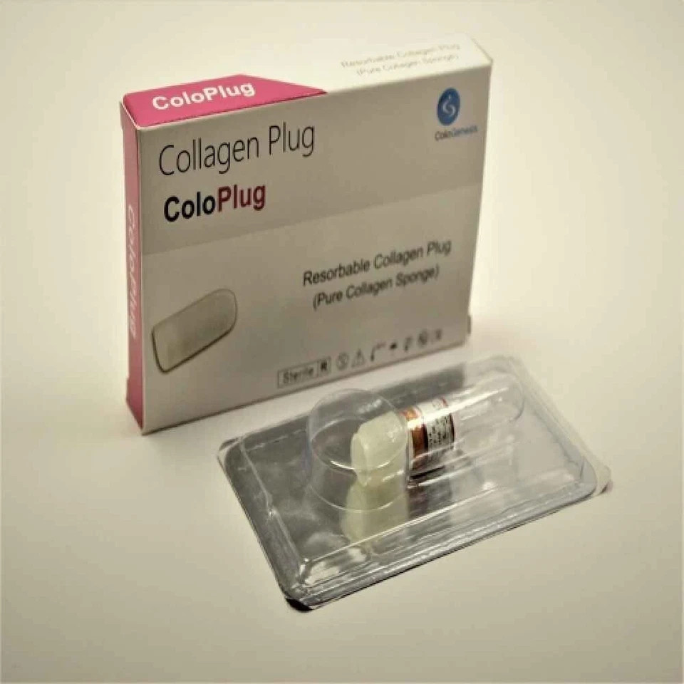 Pack of 10 Cologenesis Colo Plug Sterile Collagen Sponge 8x20mm (Fast Shipping)