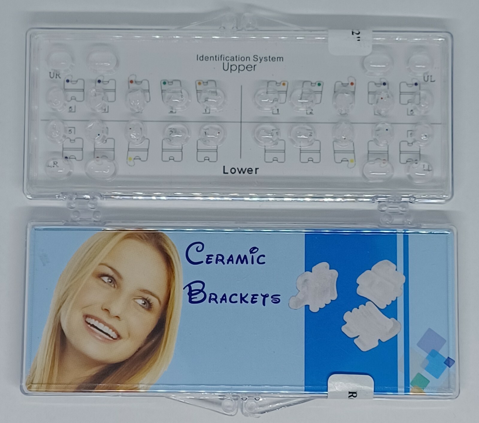 Economic With 3 LINES on the Base Ceramic Brackets 345 with hooks Orthodentalusa