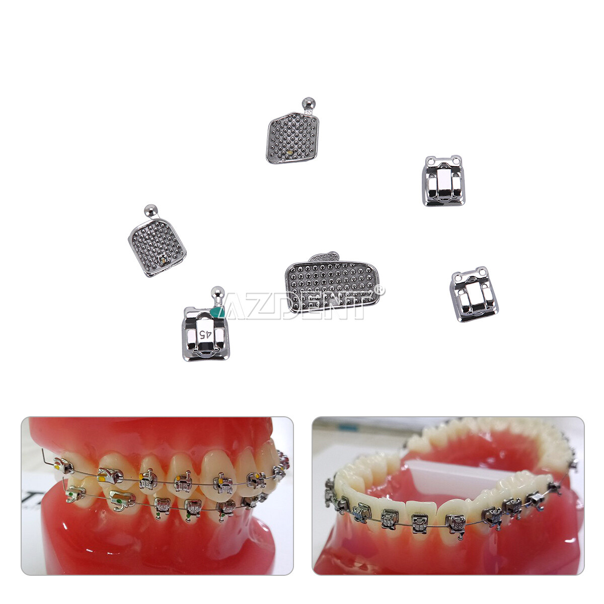Dental Ortho Brackets Passive Self Ligating Roth/MBT .022 345 Hook & Buccal Tube