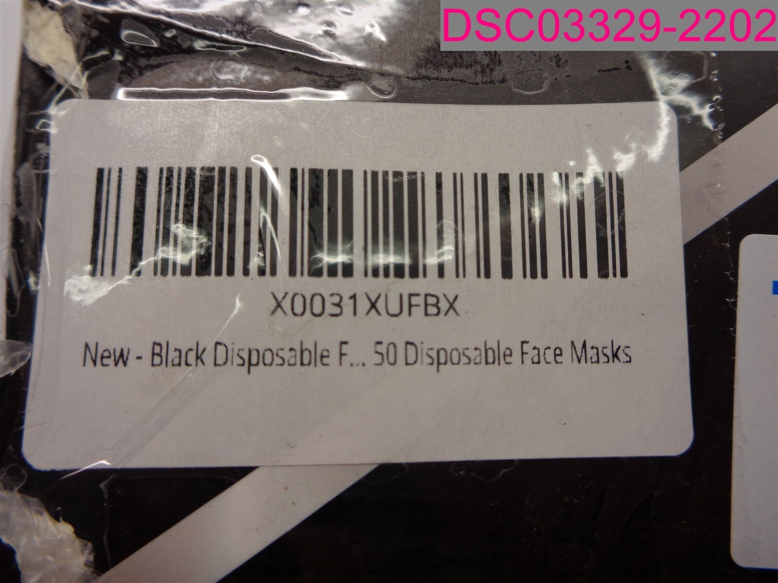 50 Pieces; Black Disposable Face Masks Adult Unisex