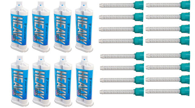 Dental Impression Material VPS Heavy Body Regular (8 Cartridge & 16 Tips) PVS
