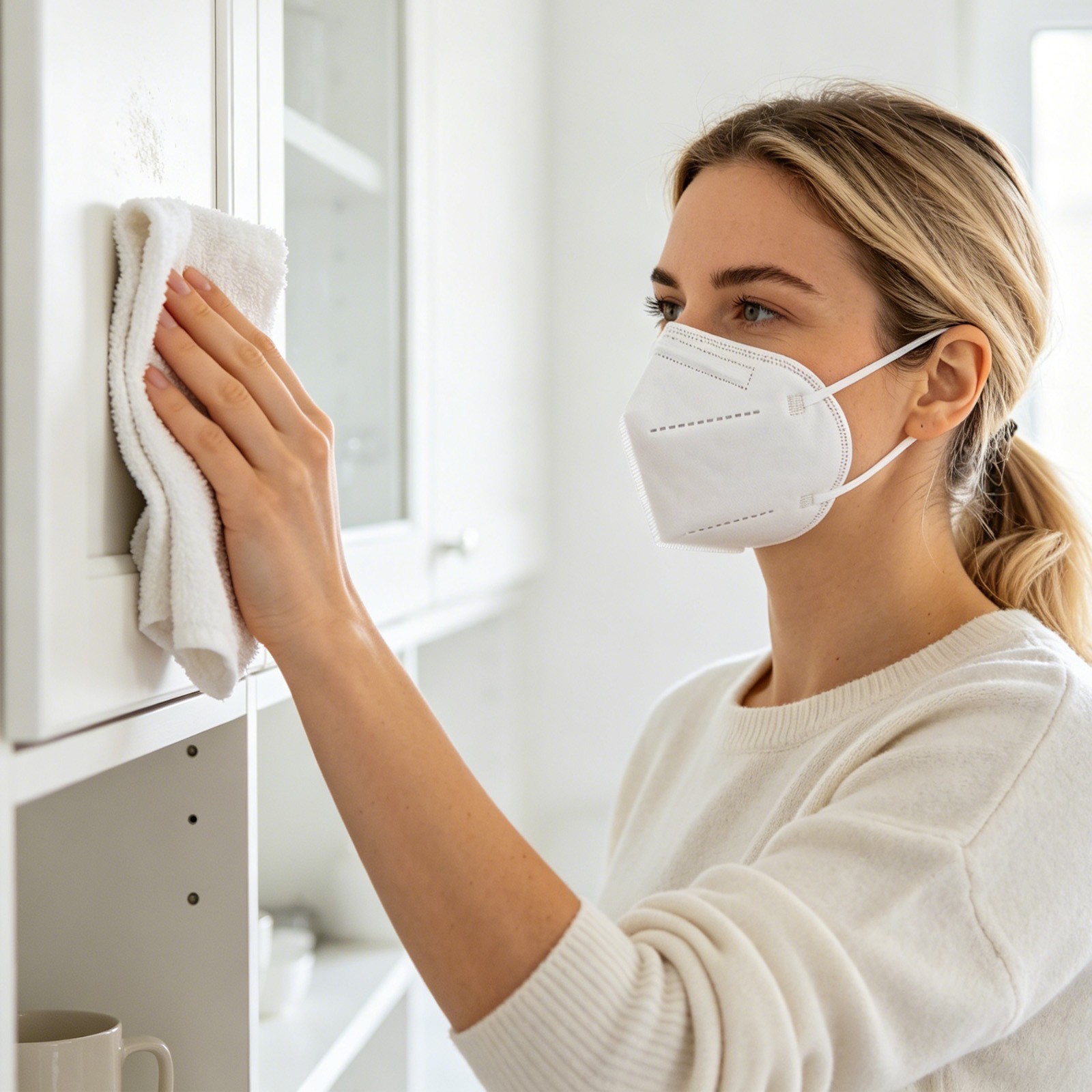 KN95 Disposable Face Mask, 50Pack: 5-Ply Breathable Safety White