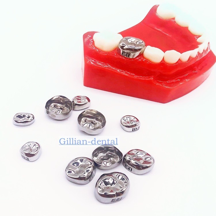 5pcs/box Dental Primary Pediatric Teeth Molar Crowns Kids Crown Stainless Steel