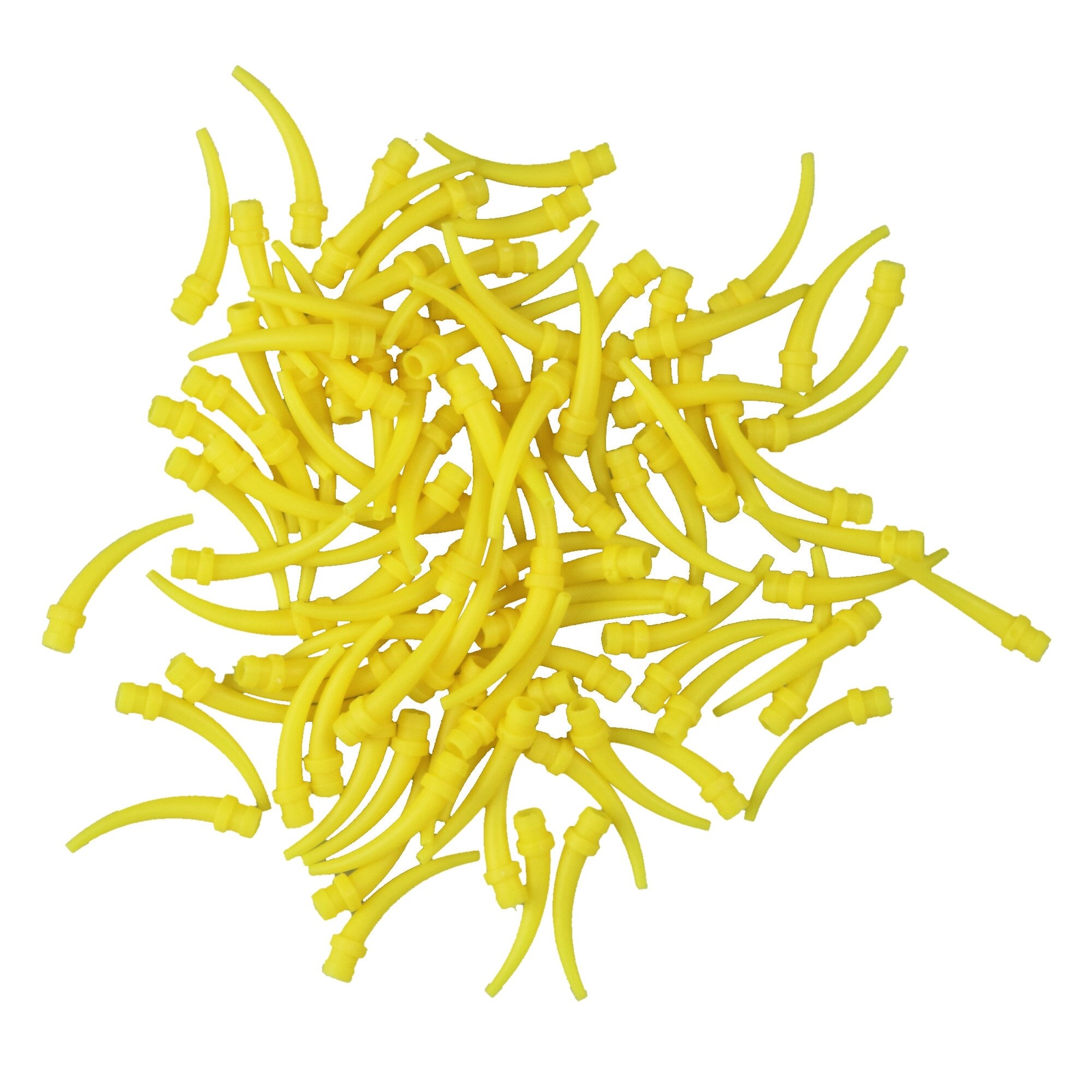 50/100pcs Silicon Dental Impression Material Mixing Tips Yellow Disposable