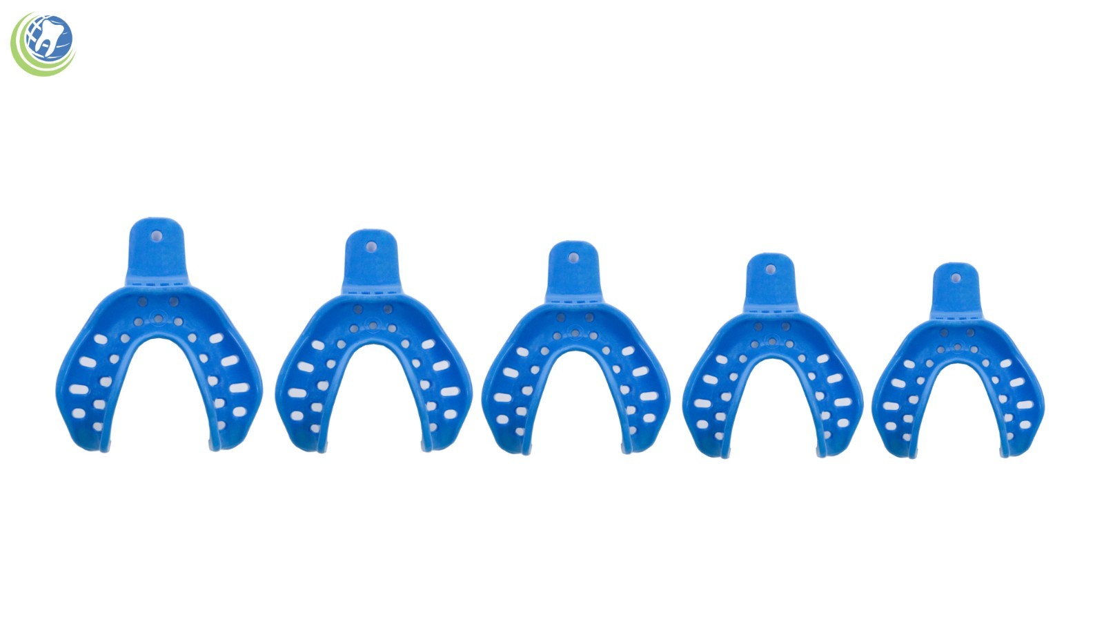 Dental Plastic Edentulous Disposable Impression Trays Autoclavable Lower 5 Sizes