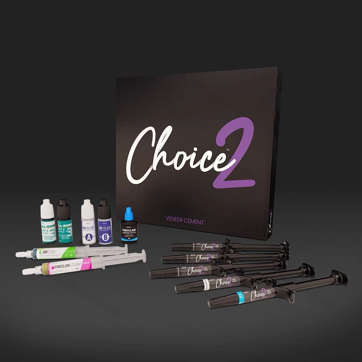 BISCO Choice 2 Starter Kit C-3900K Veneer Cement 5 Syringes Light Cure Dental