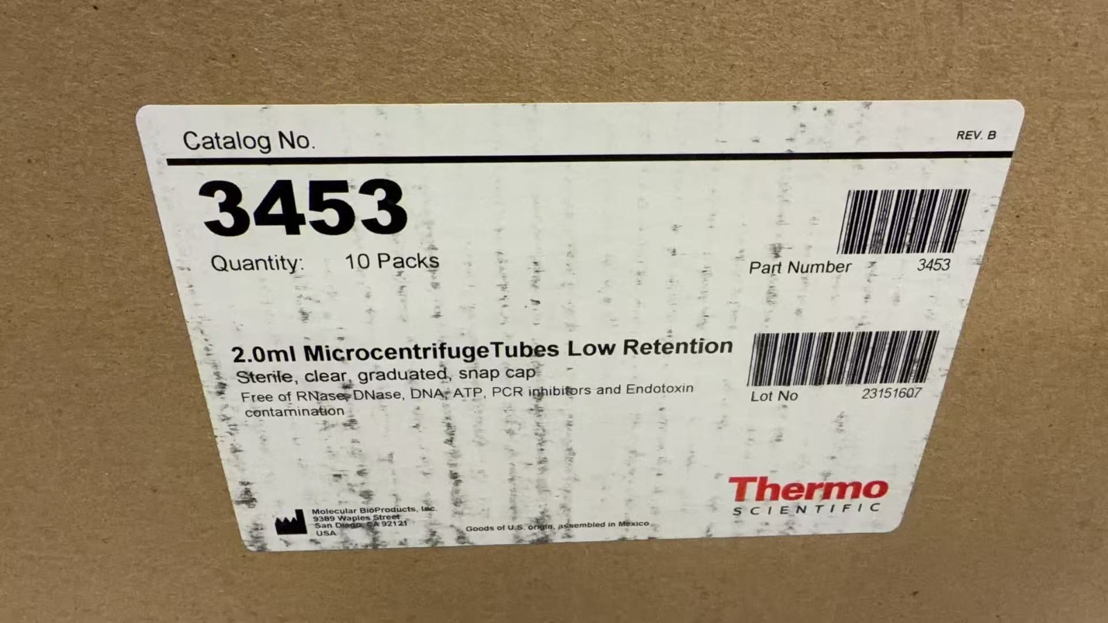 (5000/Cs) THERMO 2mL Low Retention Graduated Microcentrifuge Tubes