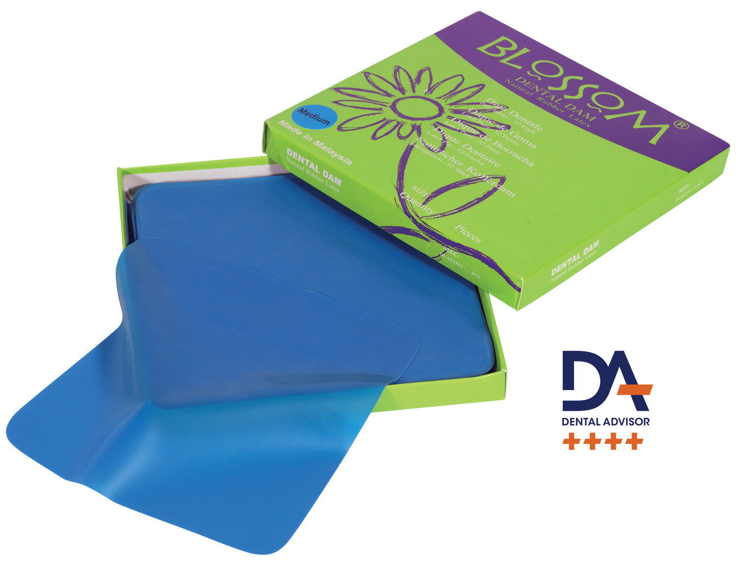 Blue Dental Dam 6×6 Rubber – Clinical Isolation Latex Barrier Sheet (36 Pcs)